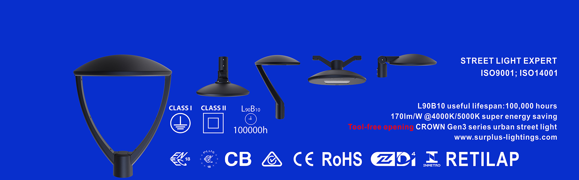 qualità L'Aquila Gen4 195lm/W ENEC ENEC+ CB SAA Zhaga-D4i Street Light Fabbrica